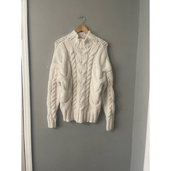 Zara The Knitwear Collection Cable‎ Chunky Sweater - Picture 6 of 9